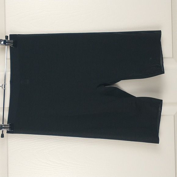 black sheer biker shorts